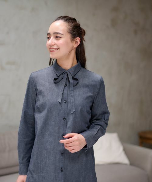 CARA O CRUZ / キャラ・オ・クルス シャツ・ブラウス | 洗える タイ付シャツ【CoC by CARA O CRUZ】 | 詳細26