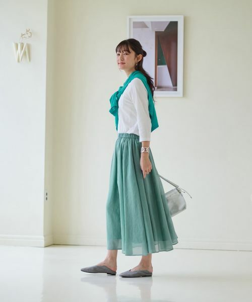 CARA O CRUZ / キャラ・オ・クルス Tシャツ | 【汗じみ防止 洗える】刺繍＆スパンコールの胸ポケットＴシャツ【CoC by CARA O CRUZ】 | 詳細14