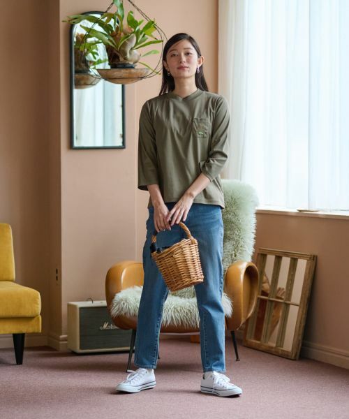 CARA O CRUZ / キャラ・オ・クルス Tシャツ | 【汗じみ防止 洗える】刺繍＆スパンコールの胸ポケットＴシャツ【CoC by CARA O CRUZ】 | 詳細18