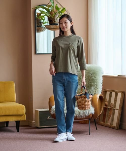 CARA O CRUZ / キャラ・オ・クルス Tシャツ | 【汗じみ防止 洗える】刺繍＆スパンコールの胸ポケットＴシャツ【CoC by CARA O CRUZ】 | 詳細20