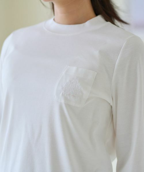 CARA O CRUZ / キャラ・オ・クルス Tシャツ | 【汗じみ防止 洗える】刺繍＆スパンコールの胸ポケットＴシャツ【CoC by CARA O CRUZ】 | 詳細23