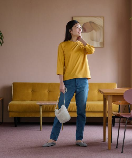 CARA O CRUZ / キャラ・オ・クルス Tシャツ | 【汗じみ防止 洗える】刺繍＆スパンコールの胸ポケットＴシャツ【CoC by CARA O CRUZ】 | 詳細5