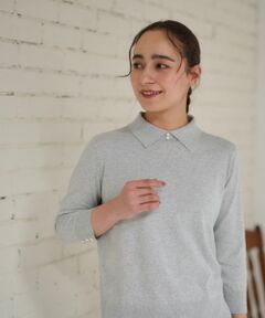 CARA O CRUZ / キャラ・オ・クルス ニット・セーター | 洗える衿付きニット【CoC by CARA O CRUZ】