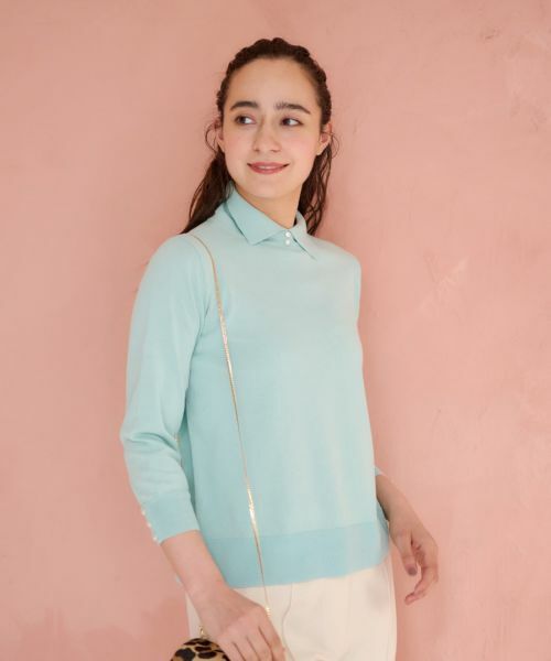 CARA O CRUZ / キャラ・オ・クルス ニット・セーター | 洗える衿付きニット【CoC by CARA O CRUZ】 | 詳細10