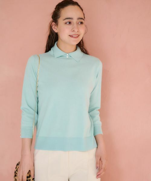 CARA O CRUZ / キャラ・オ・クルス ニット・セーター | 洗える衿付きニット【CoC by CARA O CRUZ】 | 詳細11