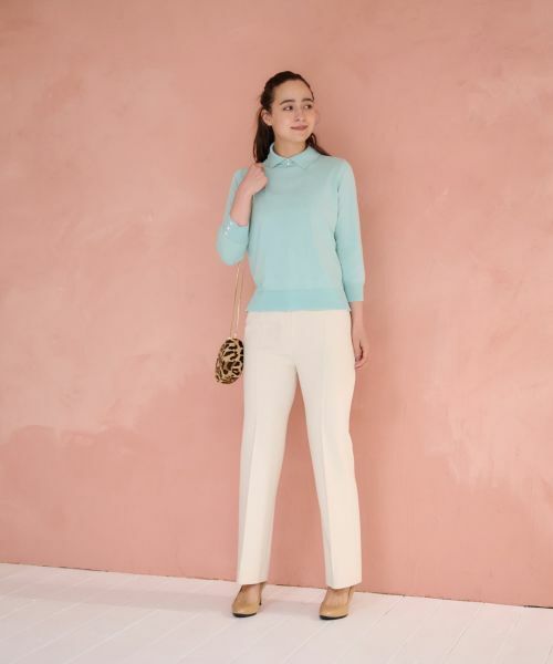 CARA O CRUZ / キャラ・オ・クルス ニット・セーター | 洗える衿付きニット【CoC by CARA O CRUZ】 | 詳細13