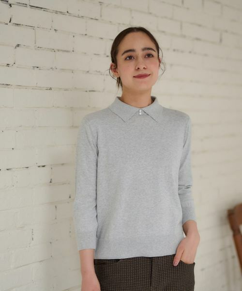 CARA O CRUZ / キャラ・オ・クルス ニット・セーター | 洗える衿付きニット【CoC by CARA O CRUZ】 | 詳細17