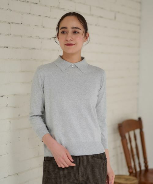 CARA O CRUZ / キャラ・オ・クルス ニット・セーター | 洗える衿付きニット【CoC by CARA O CRUZ】 | 詳細18