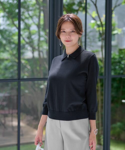 CARA O CRUZ / キャラ・オ・クルス ニット・セーター | 洗える衿付きニット【CoC by CARA O CRUZ】 | 詳細22