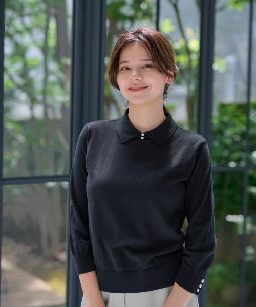 CARA O CRUZ / キャラ・オ・クルス ニット・セーター | 洗える衿付きニット【CoC by CARA O CRUZ】 | 詳細23