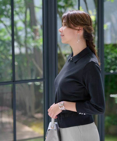 CARA O CRUZ / キャラ・オ・クルス ニット・セーター | 洗える衿付きニット【CoC by CARA O CRUZ】 | 詳細25