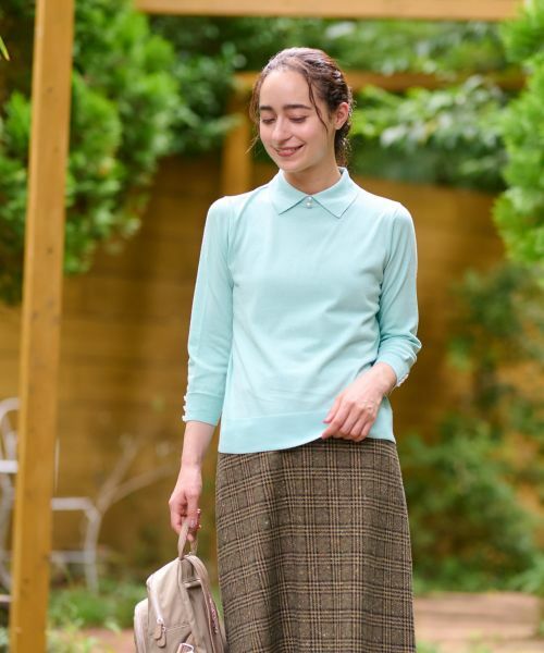 CARA O CRUZ / キャラ・オ・クルス ニット・セーター | 洗える衿付きニット【CoC by CARA O CRUZ】 | 詳細3