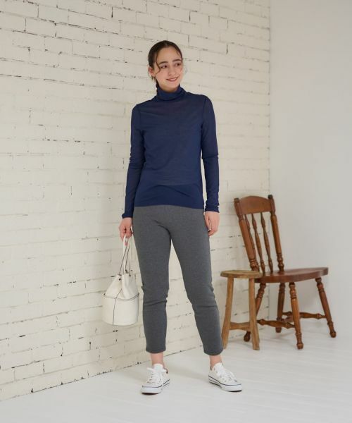 CARA O CRUZ / キャラ・オ・クルス カットソー | 洗えるタートルネックメッシュカットソー【CoC by CARA O CRUZ】 | 詳細10