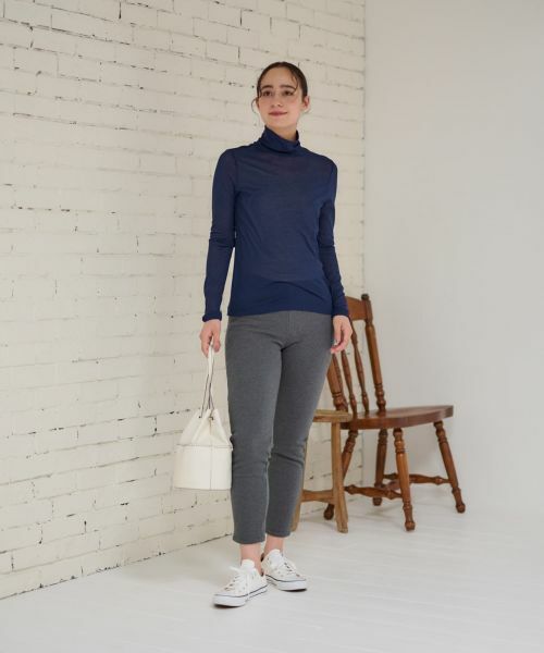 CARA O CRUZ / キャラ・オ・クルス カットソー | 洗えるタートルネックメッシュカットソー【CoC by CARA O CRUZ】 | 詳細13