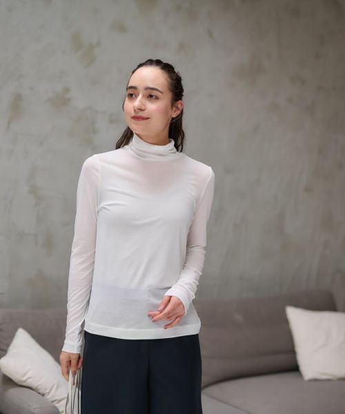 CARA O CRUZ / キャラ・オ・クルス カットソー | 洗えるタートルネックメッシュカットソー【CoC by CARA O CRUZ】 | 詳細15