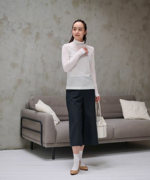 CARA O CRUZ / キャラ・オ・クルス カットソー | 洗えるタートルネックメッシュカットソー【CoC by CARA O CRUZ】 | 詳細19