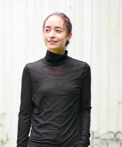 CARA O CRUZ / キャラ・オ・クルス カットソー | 洗えるタートルネックメッシュカットソー【CoC by CARA O CRUZ】 | 詳細2