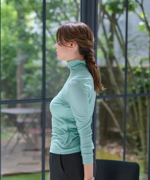 CARA O CRUZ / キャラ・オ・クルス カットソー | 洗えるタートルネックメッシュカットソー【CoC by CARA O CRUZ】 | 詳細24