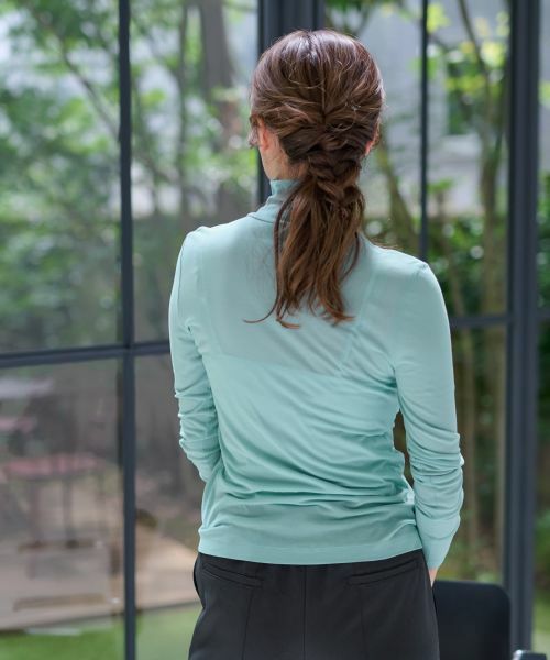 CARA O CRUZ / キャラ・オ・クルス カットソー | 洗えるタートルネックメッシュカットソー【CoC by CARA O CRUZ】 | 詳細25