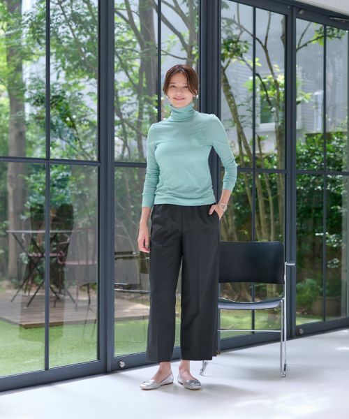 CARA O CRUZ / キャラ・オ・クルス カットソー | 洗えるタートルネックメッシュカットソー【CoC by CARA O CRUZ】 | 詳細28