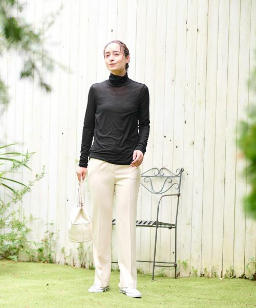 CARA O CRUZ / キャラ・オ・クルス カットソー | 洗えるタートルネックメッシュカットソー【CoC by CARA O CRUZ】 | 詳細5