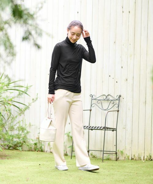 CARA O CRUZ / キャラ・オ・クルス カットソー | 洗えるタートルネックメッシュカットソー【CoC by CARA O CRUZ】 | 詳細6