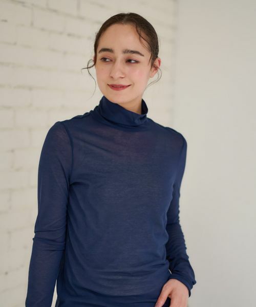 CARA O CRUZ / キャラ・オ・クルス カットソー | 洗えるタートルネックメッシュカットソー【CoC by CARA O CRUZ】 | 詳細8