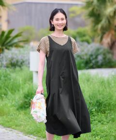 CARA O CRUZ / キャラ・オ・クルス ロング・マキシ丈ワンピース | 【撥水 洗える】ジャンパースカート【CoC by CARA O CRUZ】