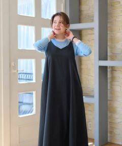 CARA O CRUZ / キャラ・オ・クルス ロング・マキシ丈ワンピース | 【撥水 洗える】ジャンパースカート【CoC by CARA O CRUZ】