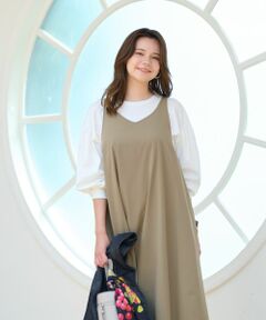 CARA O CRUZ / キャラ・オ・クルス ロング・マキシ丈ワンピース | 【撥水 洗える】ジャンパースカート【CoC by CARA O CRUZ】