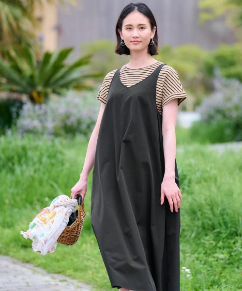 CARA O CRUZ / キャラ・オ・クルス ロング・マキシ丈ワンピース | 【撥水 洗える】ジャンパースカート【CoC by CARA O CRUZ】 | 詳細11