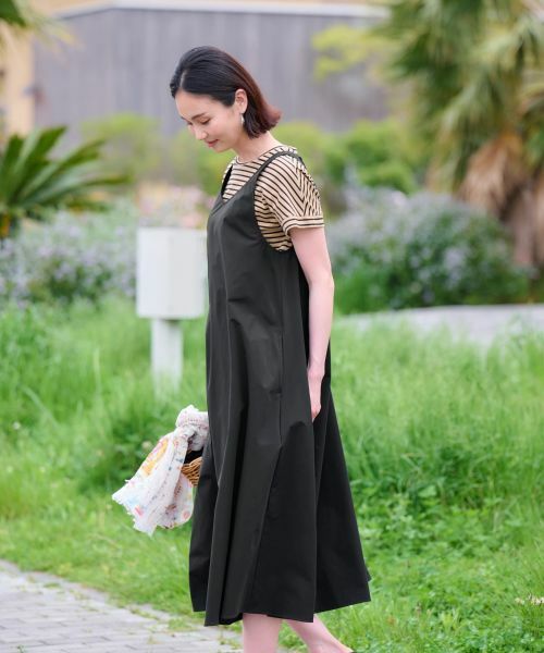 CARA O CRUZ / キャラ・オ・クルス ロング・マキシ丈ワンピース | 【撥水 洗える】ジャンパースカート【CoC by CARA O CRUZ】 | 詳細12