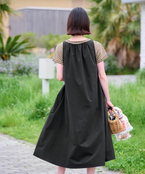 CARA O CRUZ / キャラ・オ・クルス ロング・マキシ丈ワンピース | 【撥水 洗える】ジャンパースカート【CoC by CARA O CRUZ】 | 詳細16