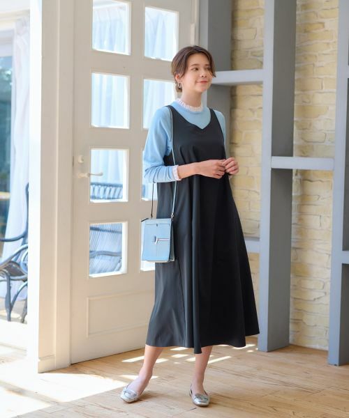 CARA O CRUZ / キャラ・オ・クルス ロング・マキシ丈ワンピース | 【撥水 洗える】ジャンパースカート【CoC by CARA O CRUZ】 | 詳細18