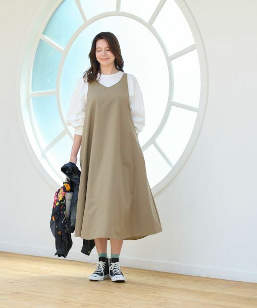 CARA O CRUZ / キャラ・オ・クルス ロング・マキシ丈ワンピース | 【撥水 洗える】ジャンパースカート【CoC by CARA O CRUZ】 | 詳細24