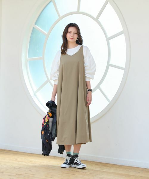 CARA O CRUZ / キャラ・オ・クルス ロング・マキシ丈ワンピース | 【撥水 洗える】ジャンパースカート【CoC by CARA O CRUZ】 | 詳細26