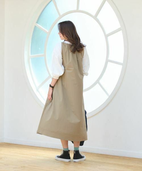 CARA O CRUZ / キャラ・オ・クルス ロング・マキシ丈ワンピース | 【撥水 洗える】ジャンパースカート【CoC by CARA O CRUZ】 | 詳細27