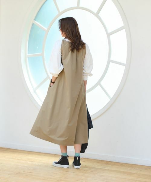 CARA O CRUZ / キャラ・オ・クルス ロング・マキシ丈ワンピース | 【撥水 洗える】ジャンパースカート【CoC by CARA O CRUZ】 | 詳細28