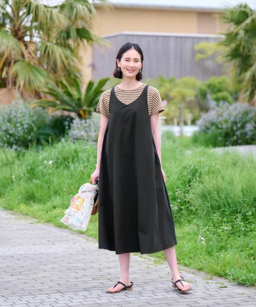 CARA O CRUZ / キャラ・オ・クルス ロング・マキシ丈ワンピース | 【撥水 洗える】ジャンパースカート【CoC by CARA O CRUZ】 | 詳細29