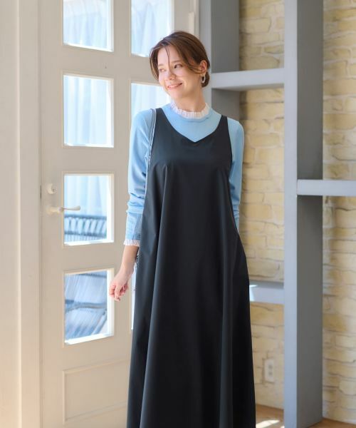 CARA O CRUZ / キャラ・オ・クルス ロング・マキシ丈ワンピース | 【撥水 洗える】ジャンパースカート【CoC by CARA O CRUZ】 | 詳細3