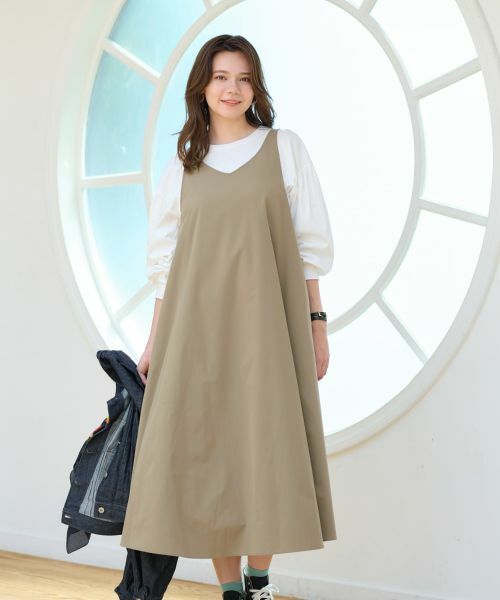 CARA O CRUZ / キャラ・オ・クルス ロング・マキシ丈ワンピース | 【撥水 洗える】ジャンパースカート【CoC by CARA O CRUZ】 | 詳細5