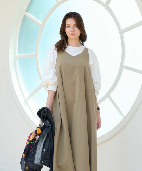 CARA O CRUZ / キャラ・オ・クルス ロング・マキシ丈ワンピース | 【撥水 洗える】ジャンパースカート【CoC by CARA O CRUZ】 | 詳細6