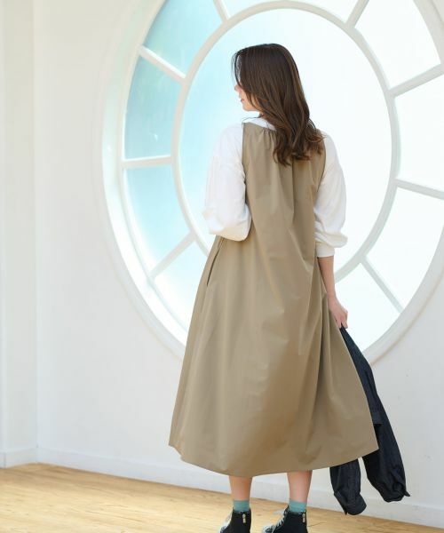 CARA O CRUZ / キャラ・オ・クルス ロング・マキシ丈ワンピース | 【撥水 洗える】ジャンパースカート【CoC by CARA O CRUZ】 | 詳細7