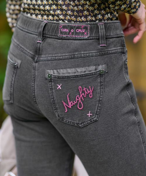CARA O CRUZ / キャラ・オ・クルス その他パンツ | 洗える パッチワーク刺繍のジャージパンツ【セットアップ】 | 詳細8