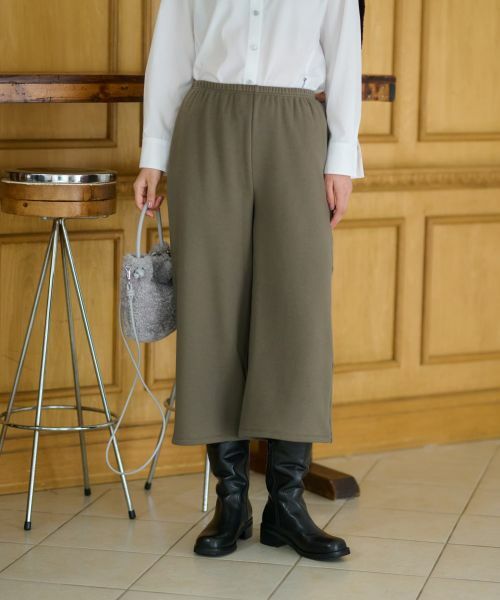 CARA O CRUZ / キャラ・オ・クルス レギンス・スパッツ | 【あったか】洗えるイージーワイドクロップドパンツ | 詳細1