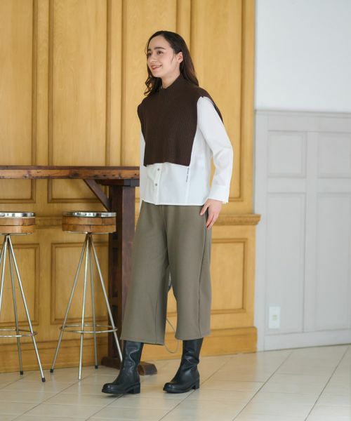 CARA O CRUZ / キャラ・オ・クルス レギンス・スパッツ | 【あったか】洗えるイージーワイドクロップドパンツ | 詳細5