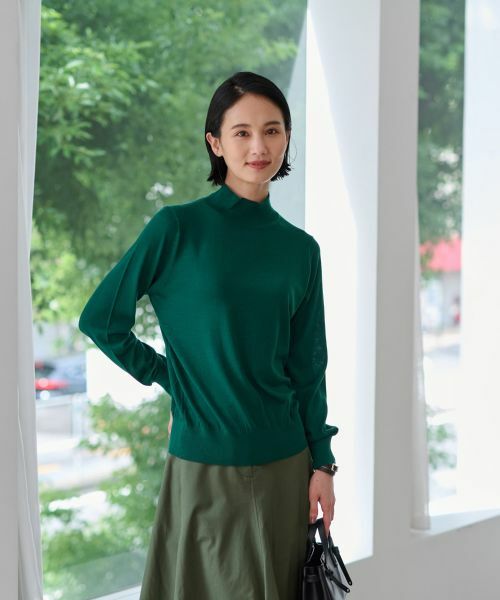 CARA O CRUZ / キャラ・オ・クルス ニット・セーター | 【質感のいい】ハイネックニット【ZEGNA BARUFFA】【セットアップ】 | 詳細5