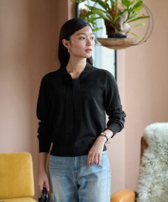 CARA O CRUZ / キャラ・オ・クルス ニット・セーター | 洗える ボウタイニット【ZEGNA BARUFFA】