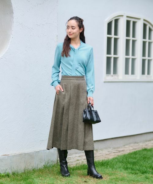 CARA O CRUZ / キャラ・オ・クルス ニット・セーター | 洗える ボウタイニット【ZEGNA BARUFFA】 | 詳細15