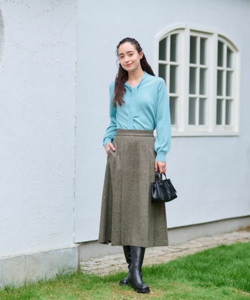 CARA O CRUZ / キャラ・オ・クルス ニット・セーター | 洗える ボウタイニット【ZEGNA BARUFFA】 | 詳細16